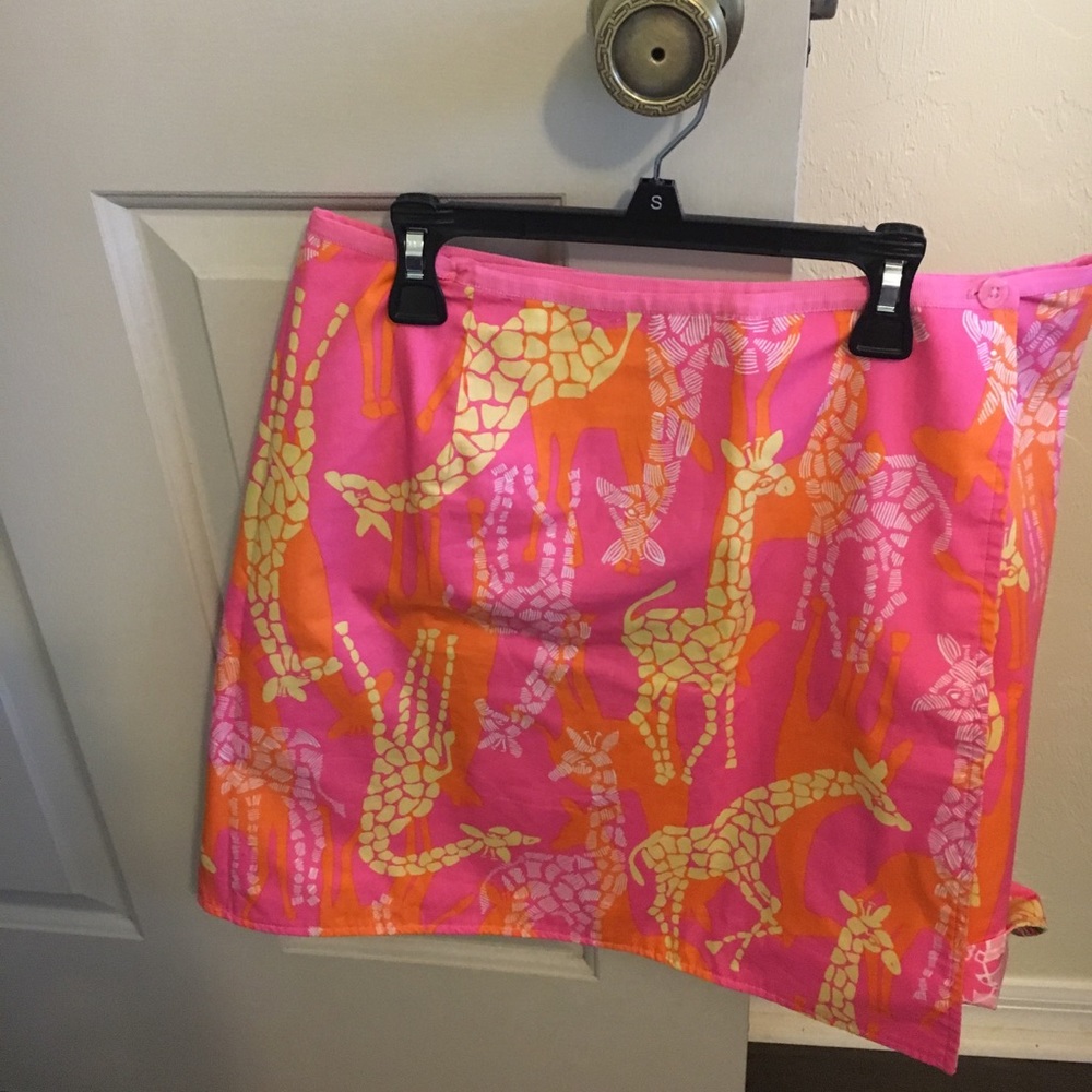 Reversible Lilly Pulitzer wrap skirt